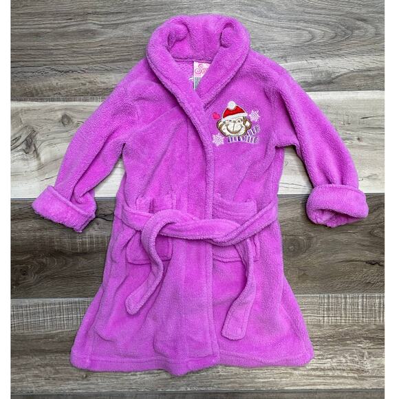 Sweet n Sassy Purple Bathrobe 2T Holiday Monkey - Picture 2 of 6